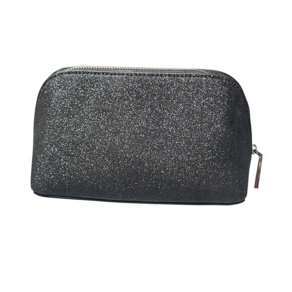 Kate Spade Tinsel Small Cosmetic Case Black glitter pre-owned - Picture 4 of 5